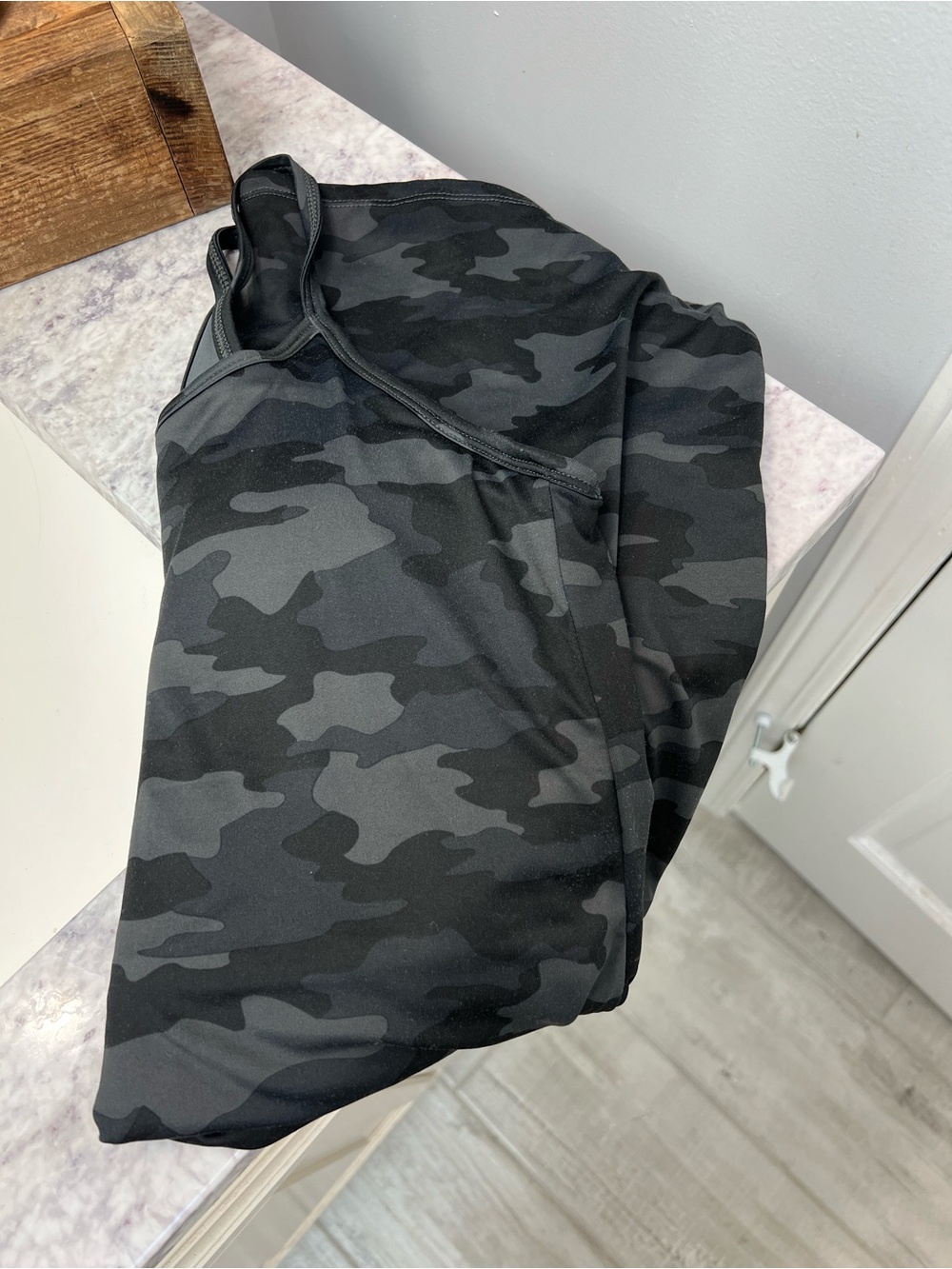 Black Gray Camo Athletic Dress with Shorts